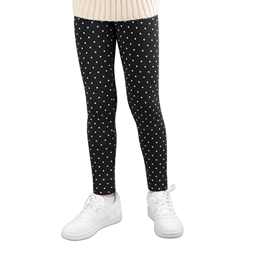 L&K-II Thermo Leggings Mädchen Winter Leggings Mädchen gefütterte Leggings mit Punkemustern Baumwolle 4603BL-122/128 von L&K-II