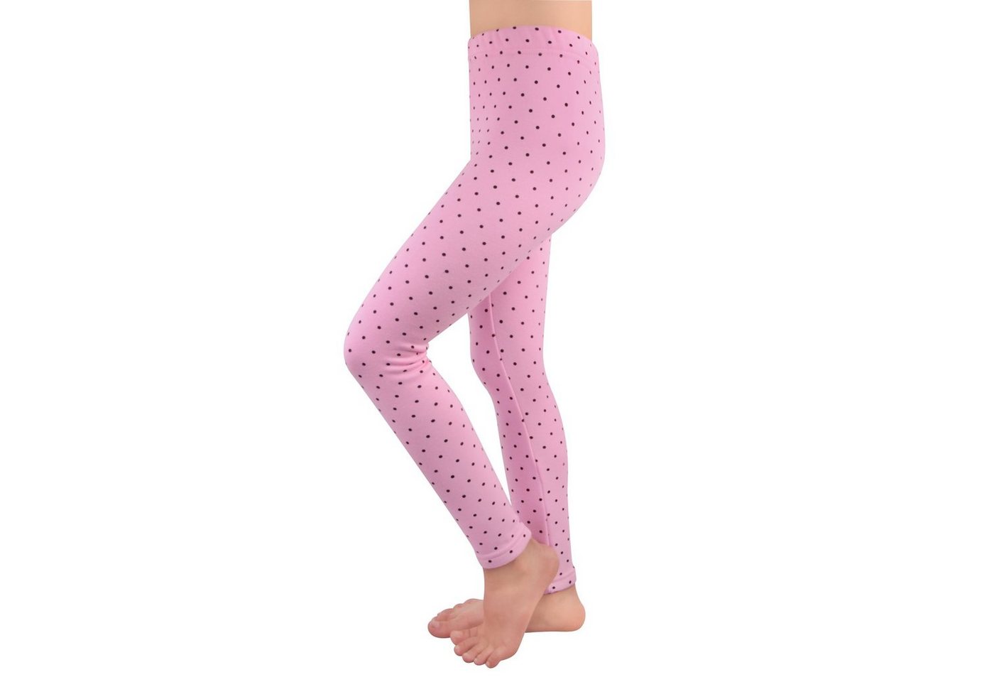 L&K-II Thermoleggings 4603 (1/2/3er-Pack, 1-tlg., 2er-Pack) gefütterte Winter Leggings Mädchen mit Punktmuster von L&K-II