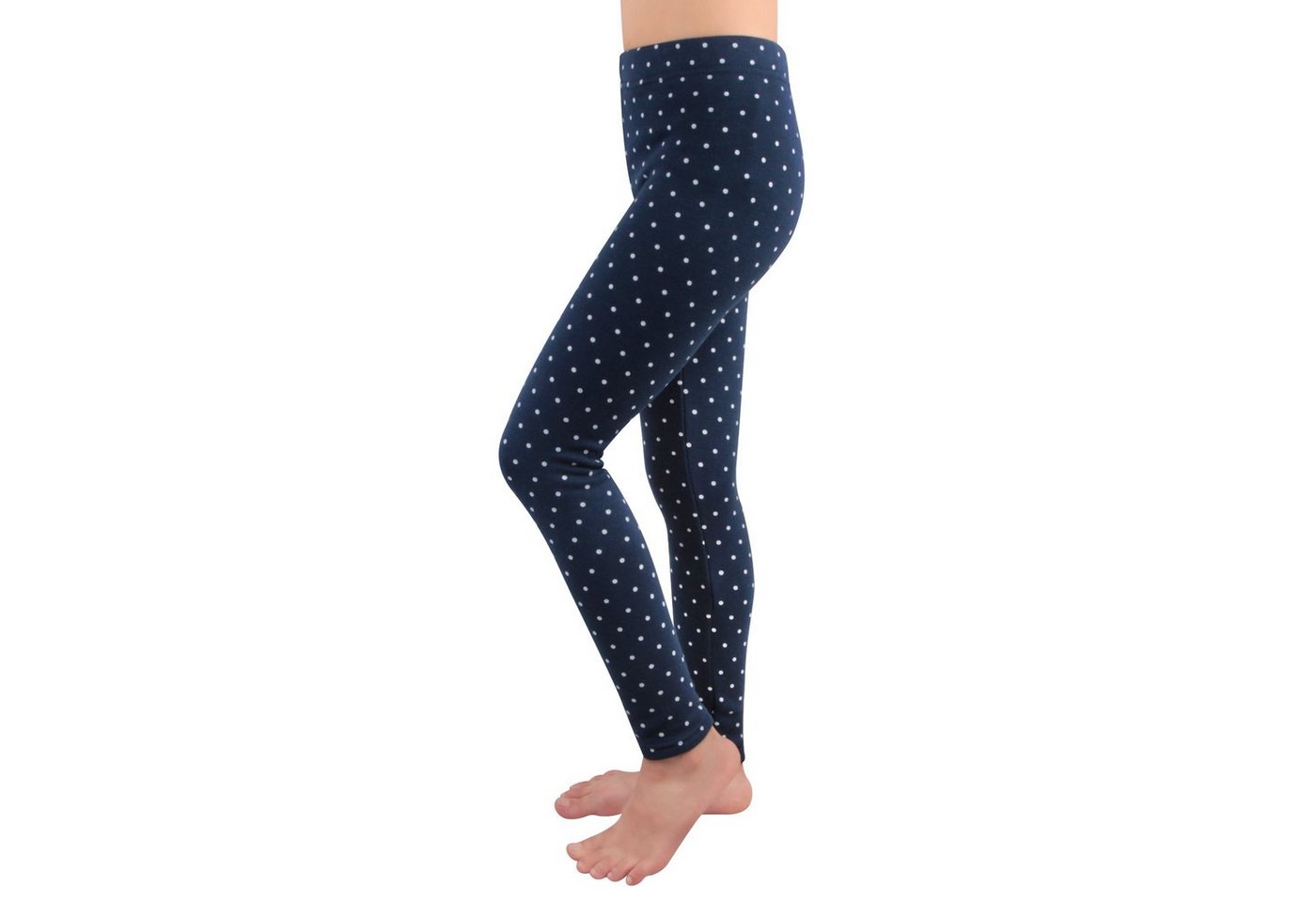 L&K-II Thermoleggings 4603 (1/2/3er-Pack, 1-tlg., 2er-Pack) gefütterte Winter Leggings Mädchen mit Punktmuster von L&K-II