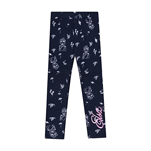 L&K-II Thermoleggings Mädchen Disney Motive Winter Leggings Hose Mädchen gefütterte Leggings mit ELSA Mustern 4606 MBU 110 von L&K-II