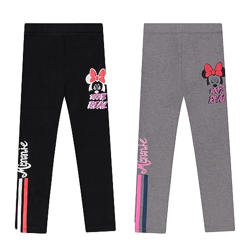 L&K-II Thermoleggings Mädchen Disney Motive Winter Leggings Hose Mädchen gefütterte Leggings mit Minne Mustern 4607 BL+GE 122 von L&K-II