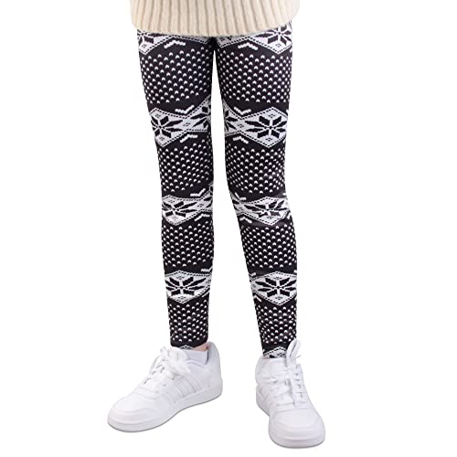 L&K-II Thermoleggings Mädchen Winterleggings Mädchen gefütterte Leggings mit Weihnachtsmotiven 4604A-134/140-1 von L&K-II