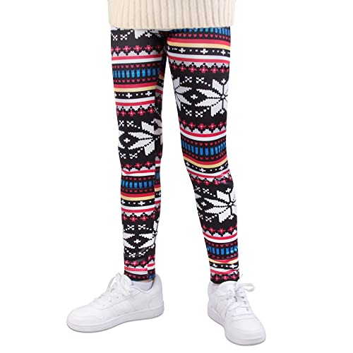L&K-II Thermoleggings Mädchen Winterleggings Mädchen gefütterte Leggings mit Weihnachtsmotiven 4604C-122/128-1 von L&K-II