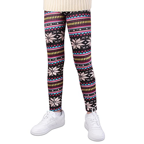 L&K-II Thermoleggings Mädchen Winterleggings Mädchen gefütterte Leggings mit Weihnachtsmotiven 4604E-122/128-1 von L&K-II