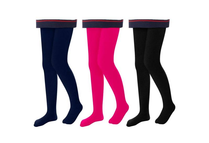 L&K-II Thermostrumpfhose 4611 (1/2/3er-Pack 3 St) Thermostrumpfhose Mädchen mit Innenfutter blickdichte Kuschel von L&K-II