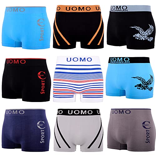 L&K 10er Pack Herren Retroshorts Boxershorts Unterwäsche Unterhosen Seamless 1209 UN XXL von L&K