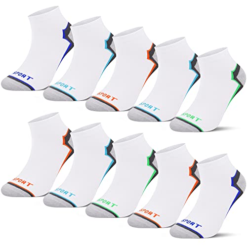 L&K 12 Paar Herren Sneaker Socken Baumwolle Sportsocken atmungsaktiv mehrfarbig 92241-N 39-42 von L&K