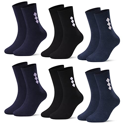 L&K 4 Paar Herren Thermo Socken Frotteesohle Wintersocken Wintersport Schottenmuster Freizeit weiche Baumwolle Wollsocken 2208 40-44 von L&K