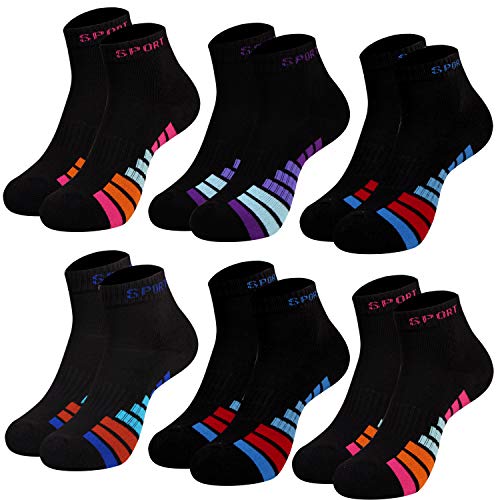 L&K 6 Paar Damen Socken Winter Sneaker Socken Thermosocken mit Innenfrotttee Baumwolle warm Sportsocken Vollfrottee Wintersocken 2037 35 38 von L&K