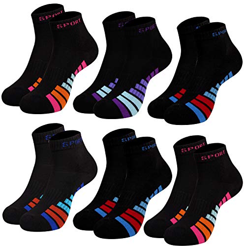 L&K 6 Paar Damen Socken Winter Sneaker Socken Thermosocken mit Innenfrotttee Baumwolle warm Sportsocken Vollfrottee Wintersocken 2037 39 42 von L&K