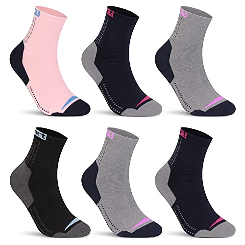 L&K 6 Paar Wintersocken Damen Sportsocken Winter Thermosocken Vollfrottee Baumwolle Socken Wolle mit Innenfrottee super weich und Warme 2233 35 38 von L&K