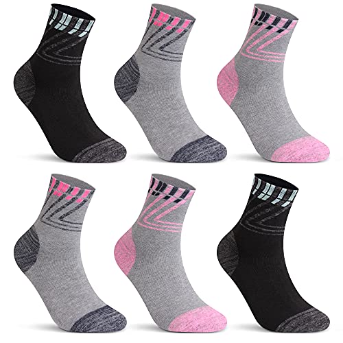 L&K 6 Paar Wintersocken Damen Sportsocken Winter Thermosocken Vollfrottee Baumwolle Socken Wolle mit Innenfrottee super weich und Warme 92295 35 38 von L&K