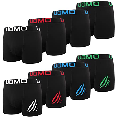 L&K 8er Pack Boxershorts Herren Baumwolle Klassische Unterhosen Männer Unifarben Retroshorts 1117A XL von L&K