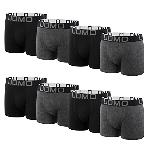 L&K 8er Pack Boxershorts Herren aus Baumwolle Klassische Retroshorts Männer mit bequuemer Passform Unifarben 1117G M von L&K