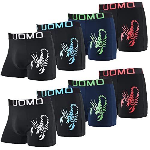 L&K 8er Pack Herren Boxershorts Men Retroshorts mit tollem Muster Sommer Baumwolle 1104 4XL von L&K