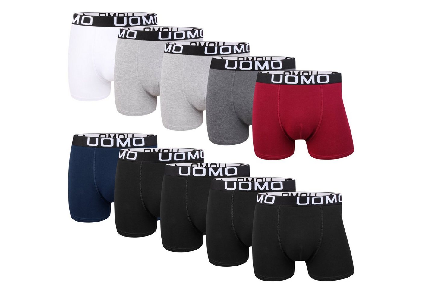 L&K Boxershorts 1116 (10er-Pack) Herren Boxershorts aus Baumwolle verschienden Farben von L&K