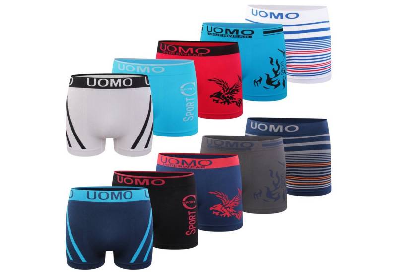 L&K Boxershorts 1209 (10er-Pack) Boxershorts aus Mikrofaser ohne Seitennaht in 10 verschiedenen Modelle von L&K