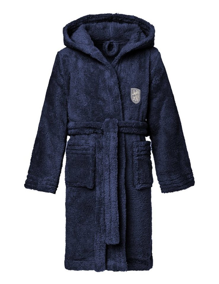 L&L Bademantel Jungen & Jugend Bademantel mit Kapuze LL0031, 3/4, Polyester, Kapuze von L&L