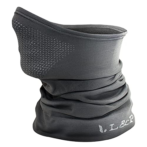 L&P Halbe Sturmhaube - Atmungsaktive Sturmmaske für Sport & Outdoor Motorrad Sturmhaube Ski Maske Laufmaske Balaclava Fahrrad Mundschutz Windmaske Funktionstuch Schlauchtuch Herren & Damen (S-M, Grau) von L&P