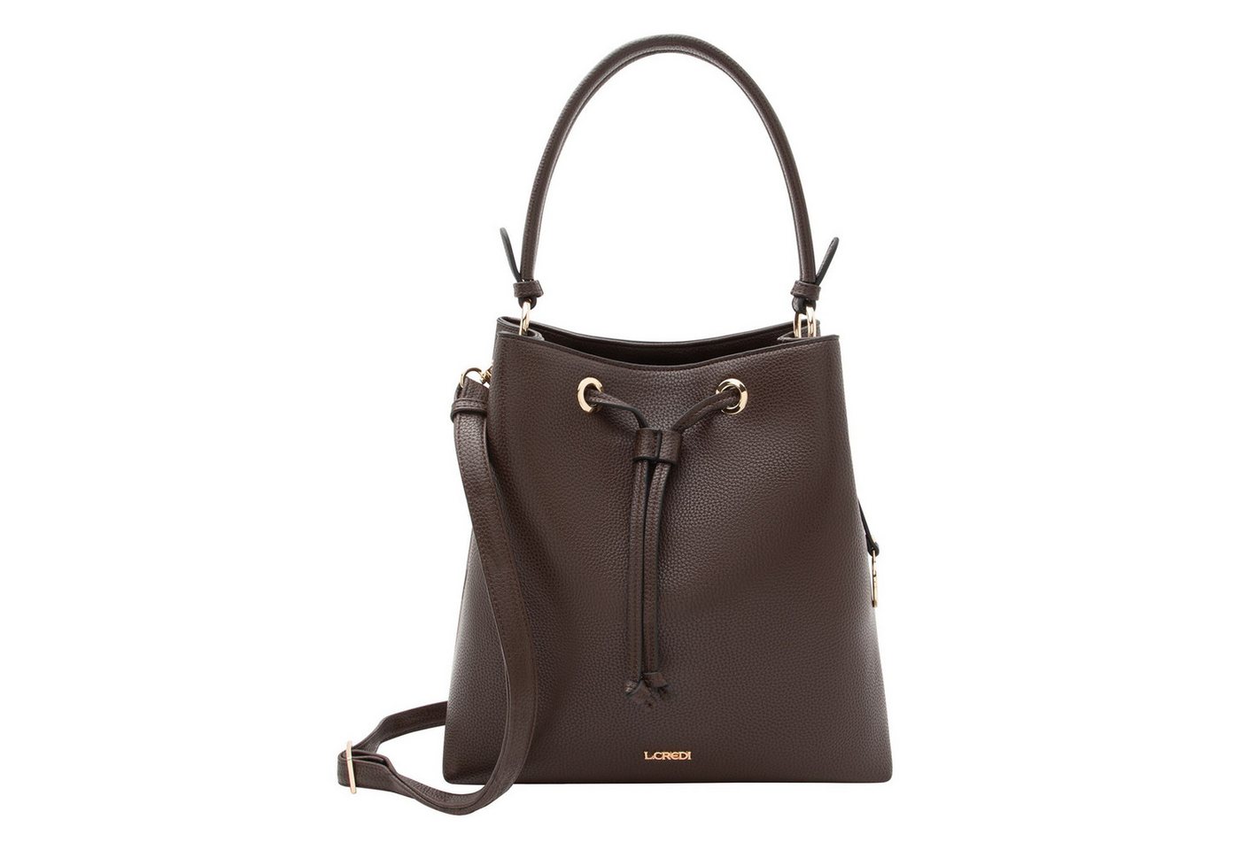 L. CREDI Beuteltasche Ebony, Polyurethan von L. CREDI