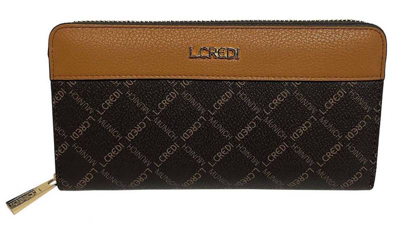 L. CREDI Geldbörse L.CREDI-Damen-Börse-RFID-FILIBERTA-300 Braun 20x10x3 von L. CREDI