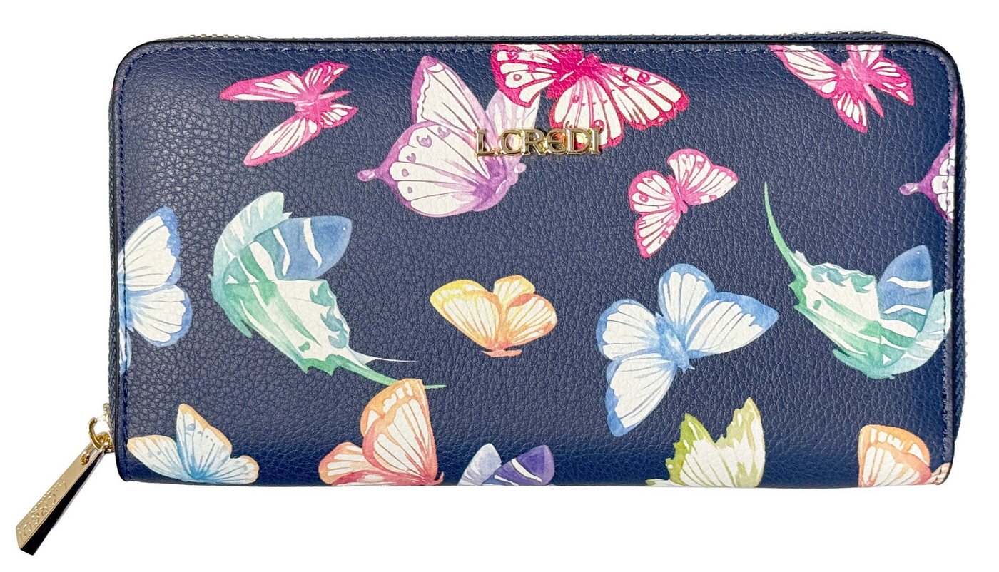 L. CREDI Geldbörse L.CREDI-Damen-Börse-RFID-ROSEMARIE Marine Multi (1-tlg., Damen-Geldbörse), RFID-Secure von L. CREDI