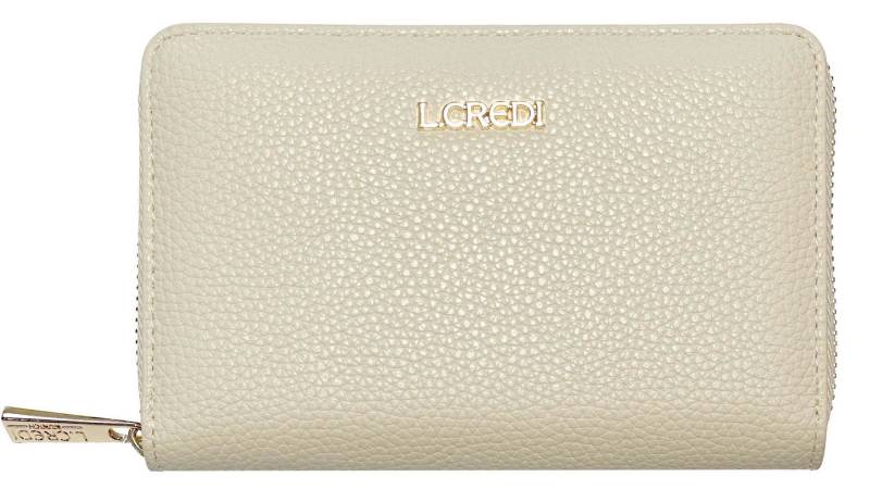 L. CREDI Geldbörse L.CREDI-Damen-Börse-Ziparound mittel RFID PERLA creme von L. CREDI