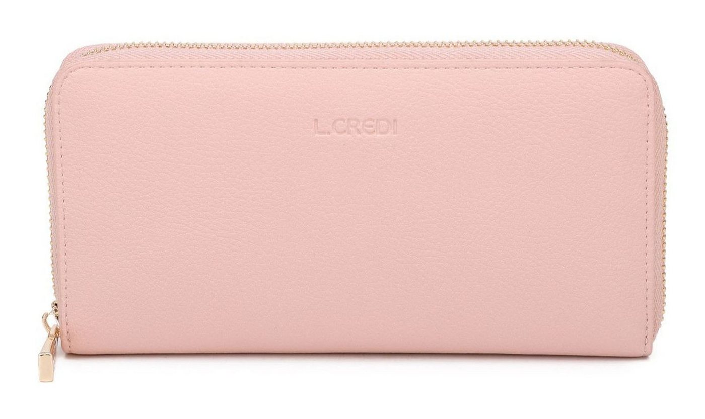 L. CREDI Geldbörse Zip Around Wallet, mit RFID-Blocker Schutz von L. CREDI