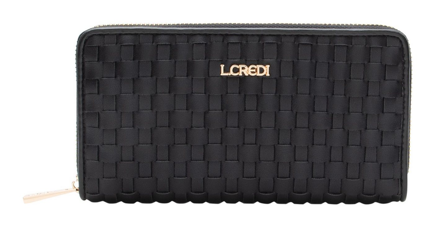 L. CREDI Geldbörse Zip Around Wallet, mit RFID-Blocker Schutz von L. CREDI