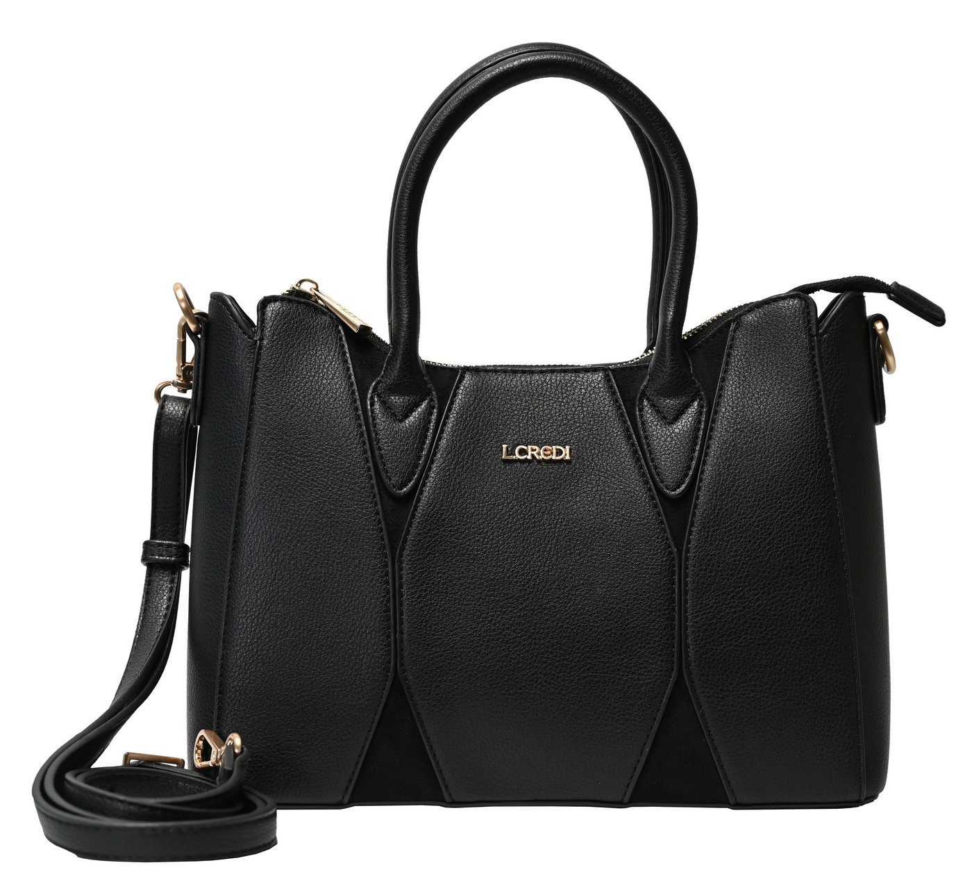 L. CREDI Henkeltasche L.CREDI Damen-Henkeltasche Rahja schwarz von L. CREDI