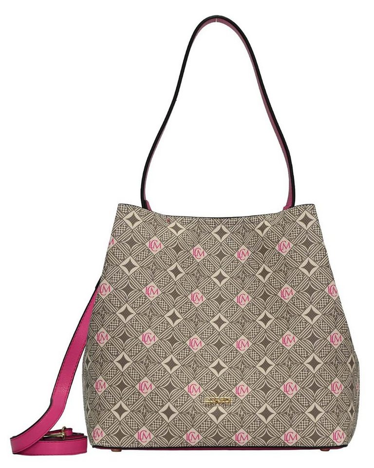 L. CREDI Schultertasche L.CREDI-Damen-Hobo Bag Handtasche-KIANA 28x13x27-112-Beige multi von L. CREDI