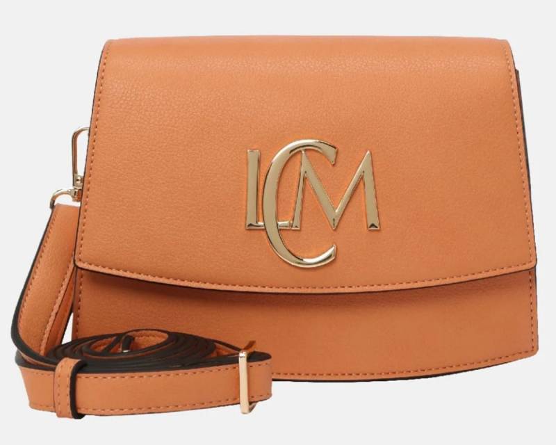 L. CREDI Umhängetasche L.CREDI Damen-Flap-Bag LAURETTA Umhängetasche mit LCM Emblem -Sanddorn von L. CREDI