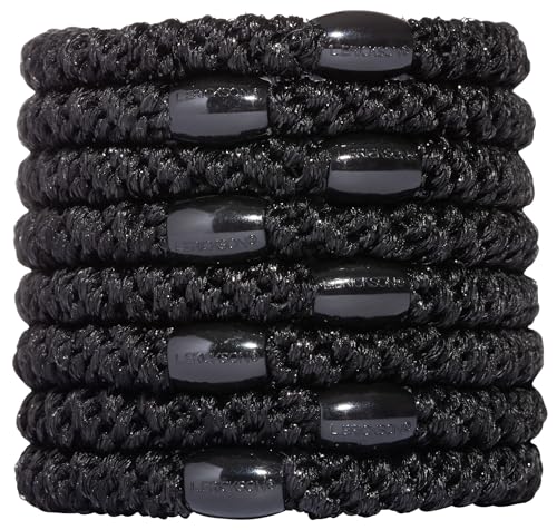 L. Erickson Haargummis, Pferdeschwanzhalter, beschädigungsfrei, Haarschmuck für Frauen, Schwarz, 8 Stück L. Erickson Haargummis, Pferdeschwanzhalter, beschädigungsfrei, Haarschmuck für Frauen, Schwarz, 8 Stück von L. Erickson