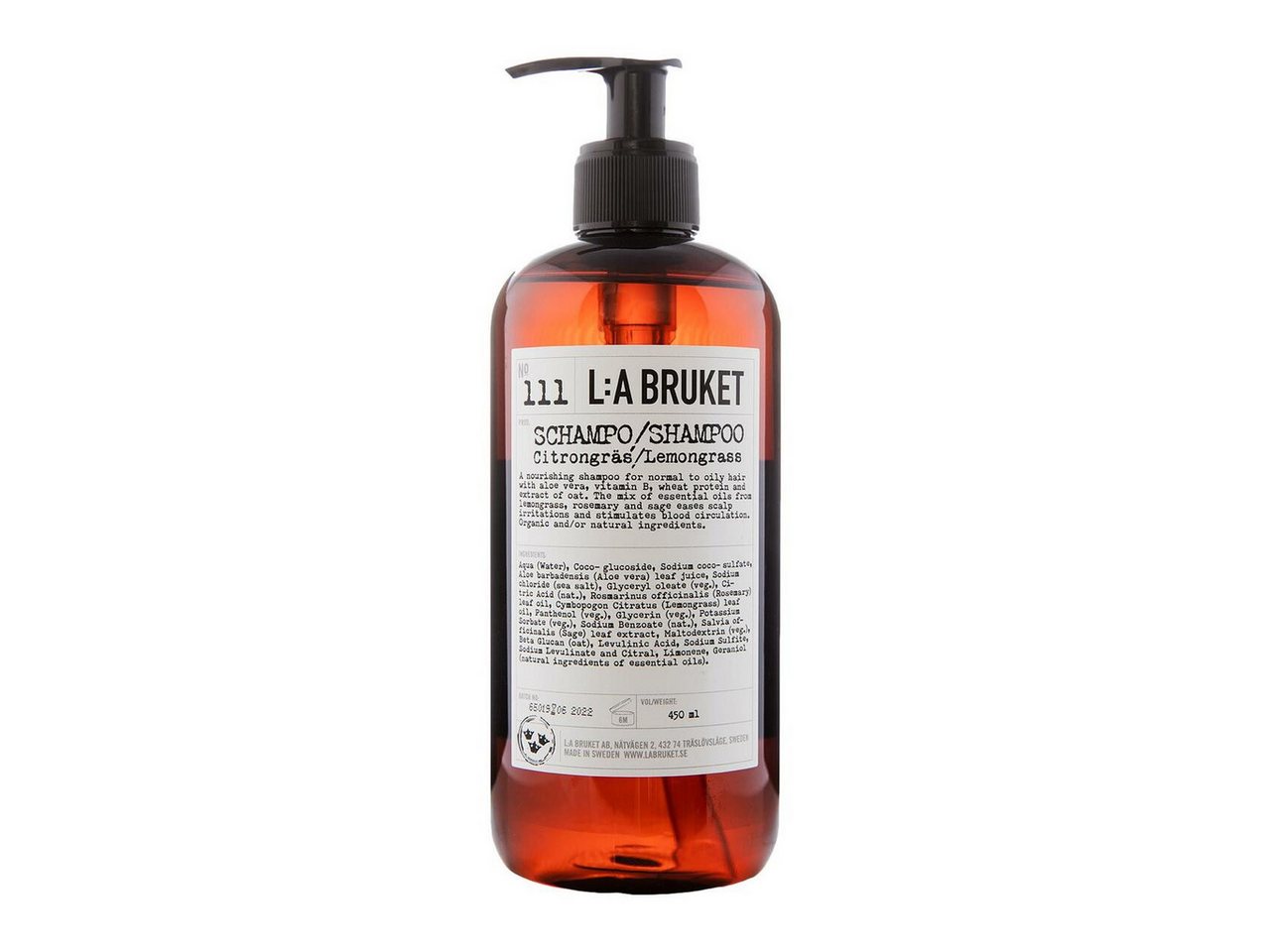 L:A BRUKET Haarshampoo 111 Shampoo Lemongrass, für normal bis fettig von L:A BRUKET