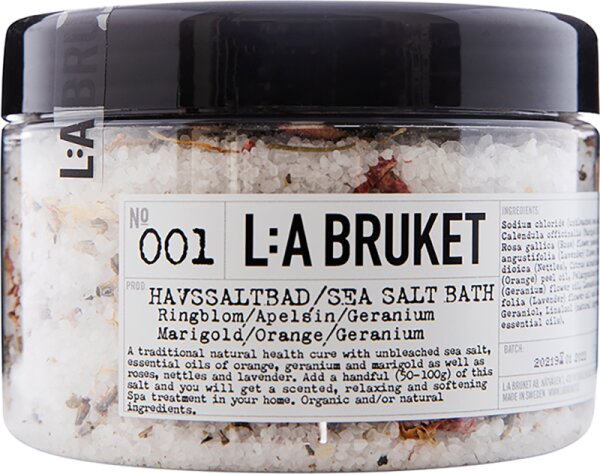 L:A Bruket No. 001 Sea Salt Bath Marigold/Orange/Geranium 450 g L:A Bruket No. 001 Sea Salt Bath Marigold/Orange/Geranium 450 g von L:A Bruket