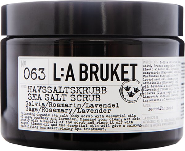 L:A Bruket No. 063 Sea Salt Scrub Sage/Rosemary/Lavender 420 g von L:A Bruket