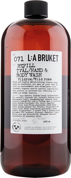 L:A Bruket No. 071 Refill Hand & Body Wash Wild Rose 1000 ml von L:A Bruket
