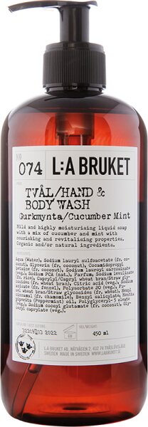 L:A Bruket No. 074 Hand & Body Wash Cucumber/Mint 450 ml von L:A Bruket