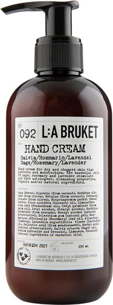 L:A Bruket No. 092 Hand Cream Sage/Rosemary/Lavender 240 ml Cosmos Natural certified von L:A Bruket