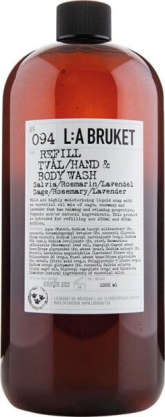 L:A Bruket No. 094 Refill Hand & Body Wash Sage/Rosemary/Lavender 1000 ml von L:A Bruket