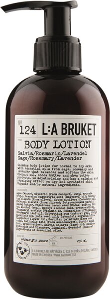 L:A Bruket No. 124 Body Lotion Sage/Rosemary/Lavender 240 ml Cosmos Natural certified L:A Bruket No. 124 Body Lotion Sage/Rosemary/Lavender 240 ml Cosmos Natural certified von L:A Bruket