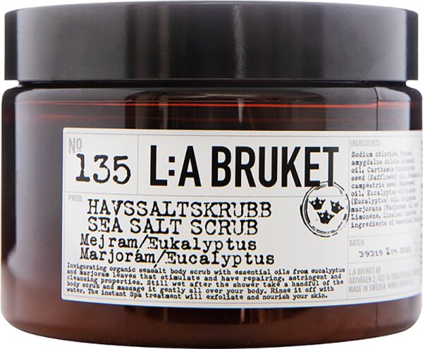 L:A Bruket No. 135 Sea Salt Scrub Marjoram/Eucalyptus 420 g von L:A Bruket