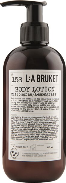 L:A Bruket No. 158 Body Lotion Lemongrass 240 ml Cosmos Natural certified von L:A Bruket