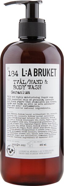 L:A Bruket No. 184 Hand & Body Wash Geranium 450 ml von L:A Bruket