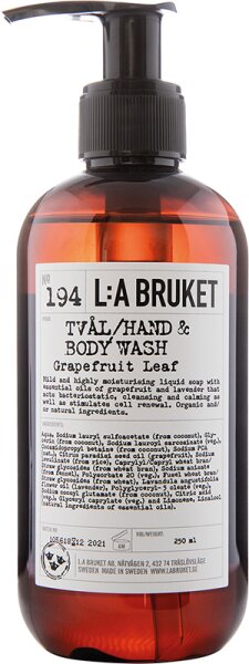 L:A Bruket No. 194 Hand & Body Wash Grapefruit Leaf 240 ml von L:A Bruket