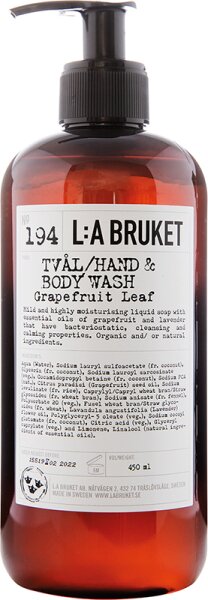 L:A Bruket No. 194 Hand & Body Wash Grapefruit Leaf 450 ml von L:A Bruket