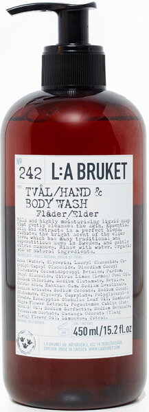 L:A Bruket No. 242 Hand & Body Wash Elder 450 ml Cosmos Natural certified von L:A Bruket