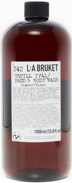 L:A Bruket No. 242 Refill Hand & Body Wash Elder 1000 ml Cosmos Natural certified von L:A Bruket