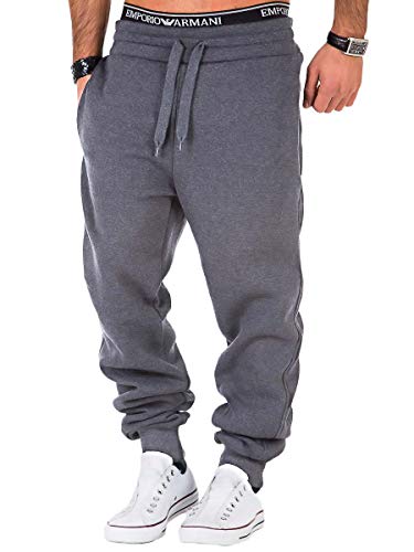 L.A.B 1928 Herren Jogginghose Trainingshose Sporthose Fitness Jogg Japan Kosmo Style Hose LAB-7004 (S, Dunkelgrau) von L.A.B 1928