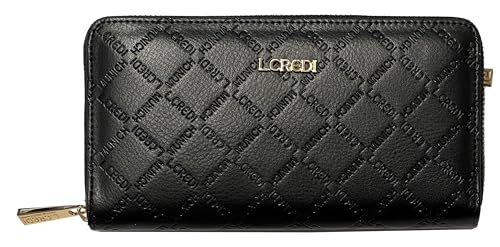 L.CREDI-Damen-Börse-RFID-FILIBERTA Ziparound groß 19x2x10,5 (Black) von L.CREDI